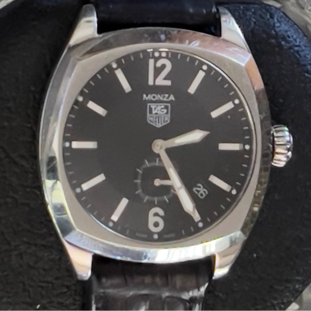 TAG Heuer Monza WR2110 Automatic Men's Watch Calibre 6 Leather Deployment Strap